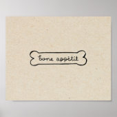 Poster Bone Appétit Chien (Devant)