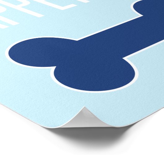 Poster Bone Appetite Chiot Anniversaire Signal Bleu (Coin)