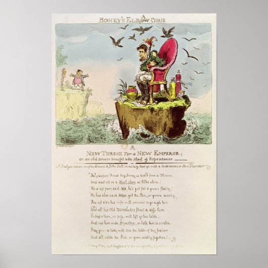 Poster Boney's Elba Chair, publié par S. Knight (Devant)