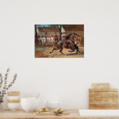 Poster Bonheur - Cheval Trotting (Cuisine)