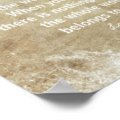 Poster bonheur citations zen mur art sépia et gris (Coin)