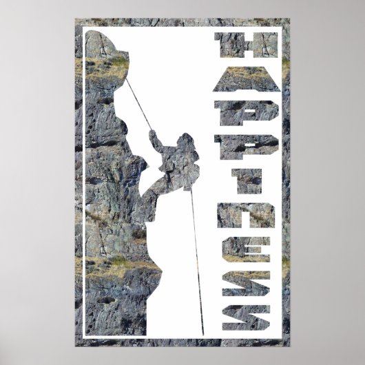 Poster Bonheur : Escalade rock (Devant)