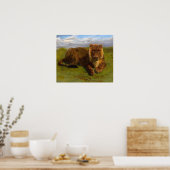 Poster Bonheur - Lionne posant (Cuisine)