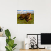 Poster Bonheur - Lionne posant (Bureau à domicile)