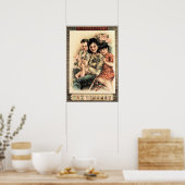 Poster BONHEUR Mère Enfant Chinois Publicité Rétro (Cuisine)