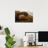 Poster Bonheur - Moutons Sur Une Colline (Bureau à domicile)