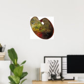 Poster Bonheur - Palette de l'artiste (Bureau à domicile)