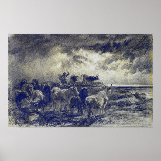 Poster Bonheur - Une vache à boeufs (Devant)