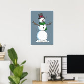 Poster Bonhomme de neige (Bureau à domicile)
