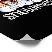 Poster bonhomme de neige chillat de noël avec mes neiges (Coin)