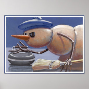 Poster Bonhommes de neige sur la glace
