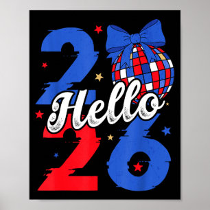 Poster Bonjour 2026 Bonne Année 2026 Réveillon du Nouvel