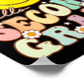 Poster Bonjour 2e année Fun Smile Face 2e année Retour T (Coin)