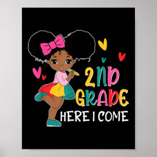 Poster Bonjour 2e année, me voici Je reviens à l'école Af