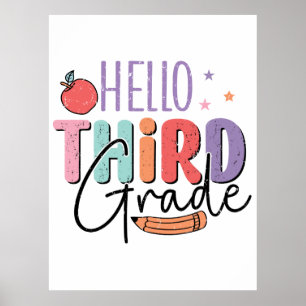 Poster Bonjour 3e année de retour à l'école