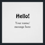 Poster Bonjour ajouter un message de nom simple minimum é<br><div class="desc">Conception</div>