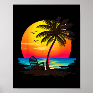 Poster Bonjour ambiance estivale vacances hommes femmes p