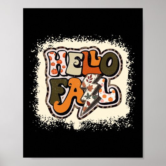 Poster Bonjour Automne Vibes Retro Super (Devant)