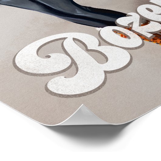 Poster "Bonjour Beau Bozeman" Retro Pinup Ski Art (Coin)