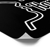 Poster Bonjour beau profil typographie faciale petit (Coin)