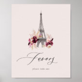 Poster Bonjour Bébé Baby shower Symbole de table Favorise (Devant)