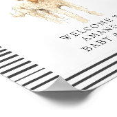 Poster Bonjour Bebe French Doodle Baby shower d'accueil (Coin)