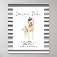 Bonjour Bebe French Doodle Baby shower d'accueil
