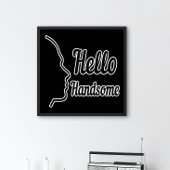 Poster Bonjour Belle Typographie De Profil Visage De Prof