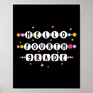 Poster Bonjour Bracelet d'amitié de quatrième année Retou
