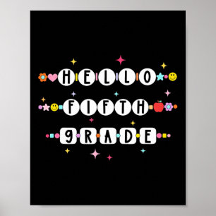 Poster Bonjour Bracelets d'amitié de cinquième année Reto