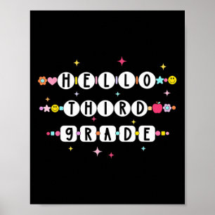 Poster Bonjour Bracelets d'amitié de troisième année Reto