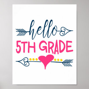 Poster Bonjour cadeau de rentrée pour les élèves de 5e an