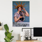 Poster Bonjour ! C'est Liberty Speed ~ Vintage WW1 (Bureau à domicile)
