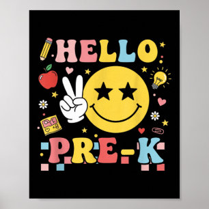 Poster Bonjour Chemise Pré-k Pour Enfants Enseignants Gar