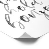 Poster Bonjour Ciao Hola Bonjour Aquarelle Script (Coin)
