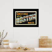 Poster Bonjour depuis Boston, messe. (Cuisine)