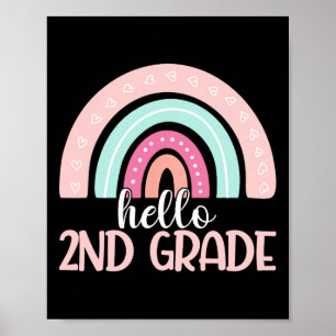 Poster Bonjour Deuxième Année Retour à l'école 2e année T
