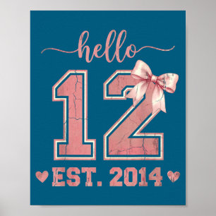 Poster Bonjour douze est 2014 12e anniversaire coquette 1