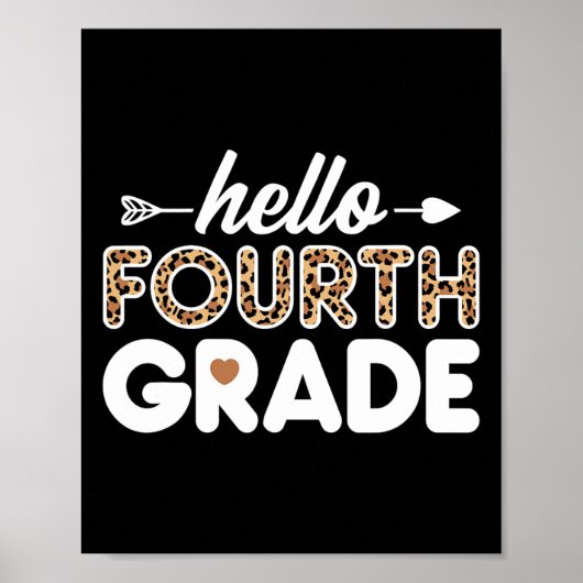 Poster Bonjour Empreinte de léopard de 4e année Enseignan (Devant)