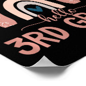 Poster Bonjour Enseignant de 3e année Leopard Rainbow Ret (Coin)