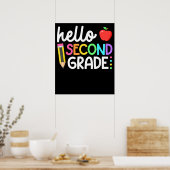 Poster Bonjour Équipe de 2e année de retour à l'école (Cuisine)