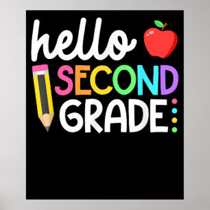 Poster Bonjour Équipe de 2e année de retour à l'école