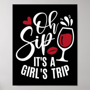 Poster Bonjour Été Famille Vacances Oh Sip It A Girls Tr
