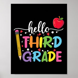 Poster Bonjour Étudiant de 3e année de retour à l'école