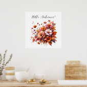 Poster Bonjour Fleurs sauvages d'automne (Cuisine)