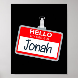Poster Bonjour, je m'appelle Jonah Drôle de costume de Ha