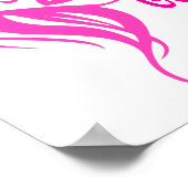 Poster Bonjour Jolie Dame Visage Dessin Typographie Petit (Coin)