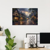 Poster Bonjour jour de pluie (Bureau à domicile)