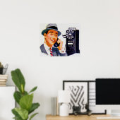 Poster Bonjour, Mabel ? C'est Tony. (Bureau à domicile)