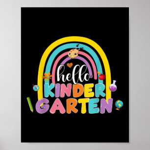Poster Bonjour maternelle me voici Retour à l'école Pluie